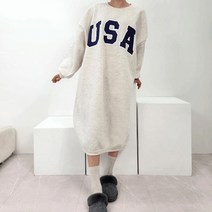USA기모 롱 원피스(2color)