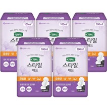디펜드 스타일 패드 참숯 여성용 중용량, 24개입, 5개