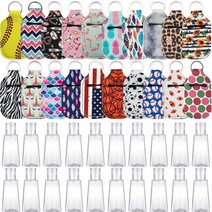 손소독제 플립 캡 병 키 체인 홀더 20 세트 빈 여행용 리필 용기 30ml 뚜껑 재사용 가능, 05 mix style B_01 30ml