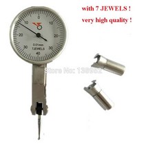 다이얼 게이지 디지털 측정7 개의 보석 다이얼 표시기가있는 고정밀 0-0.8mm 0.01mm 다이얼 테스트 표시기, 한개옵션0