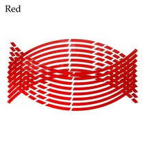 18인치 휠 자동차 뜨거운 판매 자동차 바퀴 타이어 패션 스티커 Auto17 "18" 스트립 반사 림 테, 01 red