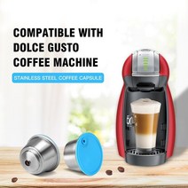 nescafe cofee machine crema maker용 dolce gusto 재사용 가능한 스테인레스 스틸 필터 컵용 리필 가능한 자판기 스낵카 푸드트럭 푸드트레일러, 사진으로