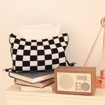 니트 각티슈 커버 휴지곽 걸이 핸드타월케이스 미니 사각 홀더, 니트 각티슈 그린