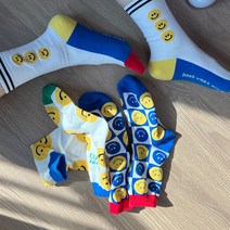 [삭스템] 여자 데일리삭스 빅스마일 패션양말 여성 패션 유니크한 디자인양말 화사한 패턴양말(3type)