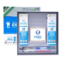 엑소덴 분말 미백 치약 칫솔 선물세트 집들이선물 임산부 친환경 치약 치과 병원 입점 사은품 증정, 선물세트 B (분말30g, 치약150 1, 칫솔*2)