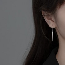 에르모사제이 E104 심플 스틱 드롭 롱 실버 925 은 귀걸이