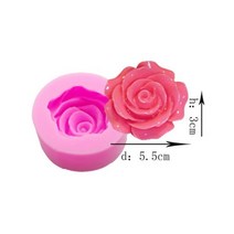 2019 cocina 3d 장미 꽃 모양 실리콘 퐁당 비누 케이크 먹고 젤리 캔디 초콜릿 장식 베이킹 도구 금형, Large