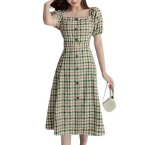 쥬니퍼 체크 반팔 원피스 뉴타임즈 R487F521