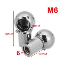 2Pcs 유니버설 M6 가스 스트럿로드 엔드 피팅 볼 핀 거치대 조인트 밸브 스프링 거치대 자동차 전면 보닛, 01 M6 A