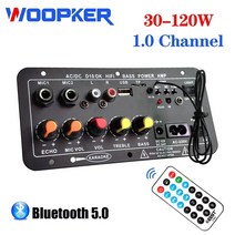 Amplifier 증폭기 앰프 Woopker 보드 블루투스 aux tf 카드 usb 30-120w 8-12inch 스피커 110v 220v 12v 24v audio amp, d10 eu 플러그