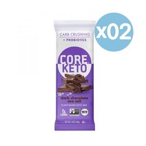 CORE Foods 코어푸드 플랜트 케토 스낵 바 다크 초콜릿 시솔트 40g 2팩 CORE Gluten Free Healthy Keto Snack Bar Dark Choco