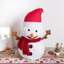 폴딩눈사람 (접이식) 53cm 크리스마스 대형 장식 소품 인형 포토존, 단품