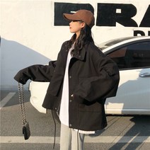 빨강몽키 봄 오버핏 야상 자켓 간절기 가을 루즈핏 야상 아우터 점퍼 빅사이즈 여성자켓