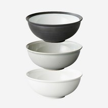 킨토 림 볼 140mm 공기 대접 도자기그릇 3색상, 블랙