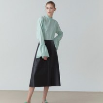 [론칭가 69000원] 에이앤디 아뜰리에 Faux 레더 A라인 스커트