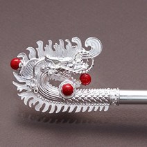 고급 특대 용비녀-실버레드(슈룹비녀)