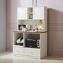 [★1만원 추가할인중!]장인가구 다이닝 1000 주방수납장 상부수납장세트(광파렌지대형), 그레이