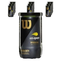 윌슨US오픈 시합용 테니스공 10캔(캔당 2구), 노랑, 10개