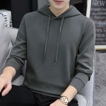 남자 후드 긴팔 티셔츠 맨투맨남 2022년 봄가을신상 패션 캐주얼 긴팔슬랙스 후드 순면 멋진 무지 오버핏 빅사이즈 심플한 맨투맨 남성