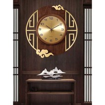 중국스타일의 전통느낌이 나는 벽시계 인테리어 장식, 20인치 이상, 황동 프레임 B형