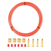 마운틴 커넥터용 3x2500mm 유압 오일 튜브 브레이크 호스 튜빙 케이블 장비 교체, 2.5m, 플라스틱 금속, 레드 골드 올리브
