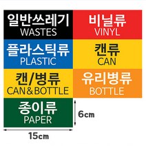 온더바이 대형 쓰레기통 가정용 업소용 재활용 휴지통 대용량 분리수거함, 분리수거 스티커(종이류)