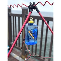 삼각대 무게추 원투낚시 LED 불 들어오는 낚시 아이템, 스텐 블랙