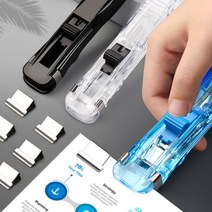 투명 날클립 디스펜서 스테이플러 제거 오피스 문구 사무용품 전문점 제본 클립형, 블랙