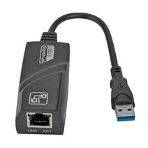 라우터 모뎀 네트워크카드 USB 3.0 기가비트 이더넷 네트워크 어댑터 USB to RJ45 Lan101001000Mbps Windows 7810 XP 노트북 pc용 유선 네트워, 한개옵션0