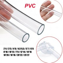 pe이중벽관 파이프 pvc관 플라스틱 PVC 투명 호스 튜빙 ID 2 ~ 25mm 부식 방지 및 세차 오일 파이프에 대한 내유성118576, 2 x 4 mm