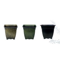 cocooning 아파트 실내 Square 분재 분갈이 모종 포트 사각화분 5size, 펄그린