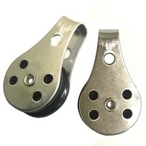 스테인레스 스틸 해양 보트 카누 카약 앵커 트롤리 풀리 블록 패드 눈 로프 러너 풀리, 2pc