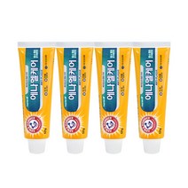 유한양행 [본사직영] 암앤해머 에나멜케어 엑스트라 화이트닝 베이킹소다 치약 121g, 4개