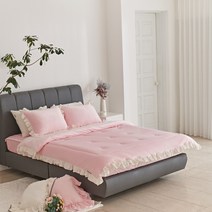 류금숙 겨울 극세사 눈꽃 벨보아 프릴 차렵이불 베개커버 누비매트커버 침대패드 세트 (SS/Q/K/SK)