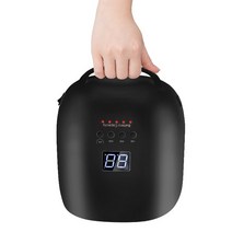 네일 충전식 네일 램프 86W 무선 젤 폴리쉬 건조기 레드 라이트 매니큐어 핸들 UV LED, 01 Red light 86W Black_02 UK