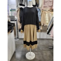 밸리걸 니트 탑 배색 롱원피스 392560