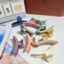 여자 파스텔 무광 매트 대왕 110cm 올림머리 집게핀 헤어핀 파스텔 컬러10종, 핑크