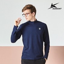 코몽트 코몽트 남성 스트라이프 에어 반목 티셔츠 (네이비)