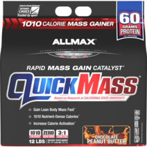Allmax 퀵매스 래피드 매스 게인 카탈리스트, 초콜릿 피넛 버터(Chocolate Peanut Butter), 5.44kg, 1개