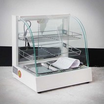 제과쇼케이스 소형 쇼케이스 온장고 제과 크로플 빵, 하얀색 2단