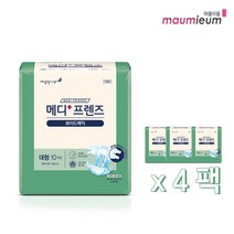 메디프렌즈 봄날 매직테입형 성인용 기저귀 대형, 10개입, 4개