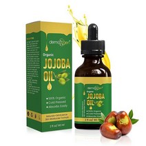호호바오일 티트리 타마누 로즈힙오일 DERMAXGEN 호호바 오일 냉압착 얼굴 손톱 트리트먼트. 2온스, 2 Fl Oz(1팩)