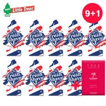 에스진 리틀트리 TREE 차량용 방향제 고급 종이 방향제 프레쉬 쉐이브 9+1 남성 머스크향 명품 새차 선물 걸이형 방향제