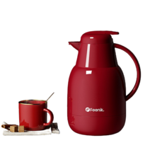 보온보냉 차 주전자 내열 유리 티포트 티팟 티메이커 내열유리주전자 녹차포트 차우리기 텀블러, 레드-1.5L