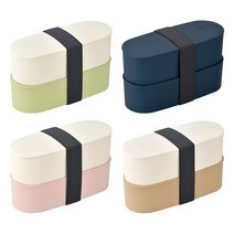 써모스 2단 도시락통 런치박스 600ml, 네이비, 1개