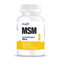 머스핏 MSM 1500 mg 조인트 헬스 서포트 120 타블렛 Musfit