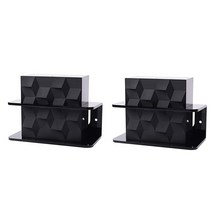 NETGEAR 메시 Wi-Fi 6용 벽 마운트 - NETGEAR 메시 와이파이 6 라우터용 홀더 브라킷 확대 커버 강화 무취 아크릴로 제작 (2팩), for NETGEAR Mesh WiFi 6 Blk 2