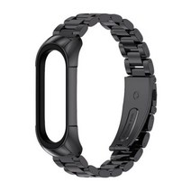 미밴드 5 호환 스트랩 Mi 밴드 7 Xiao mi 6 금속 NFC 4 3 글로벌 팔찌, [03] for Mi Band 4 3, [19] 3 Bead TF2 Black