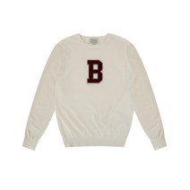 [벨리프] Chenille B Essential Crew neck Knit (Cream)