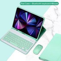 아이패드 호환 IPad 키보드 iPad Pro 11 공기 4 미니 6 10.2 9/8/7th 5 6th 10.5 9.7 Air 3 2 케이스, Light green 2_iPad Air4 Air5 1